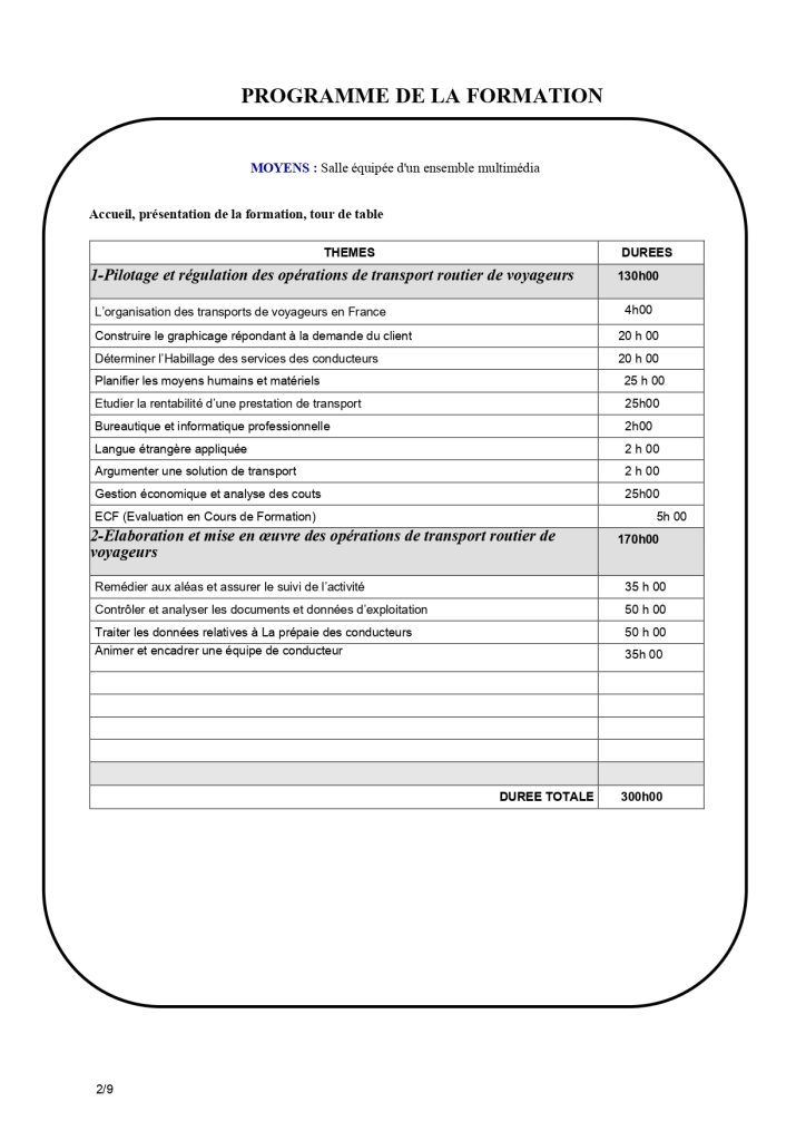 programme ERTRV