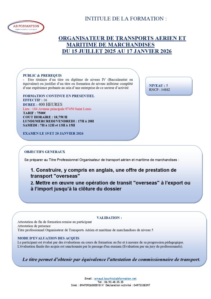 programme OTAMM ABFORMATION 2025